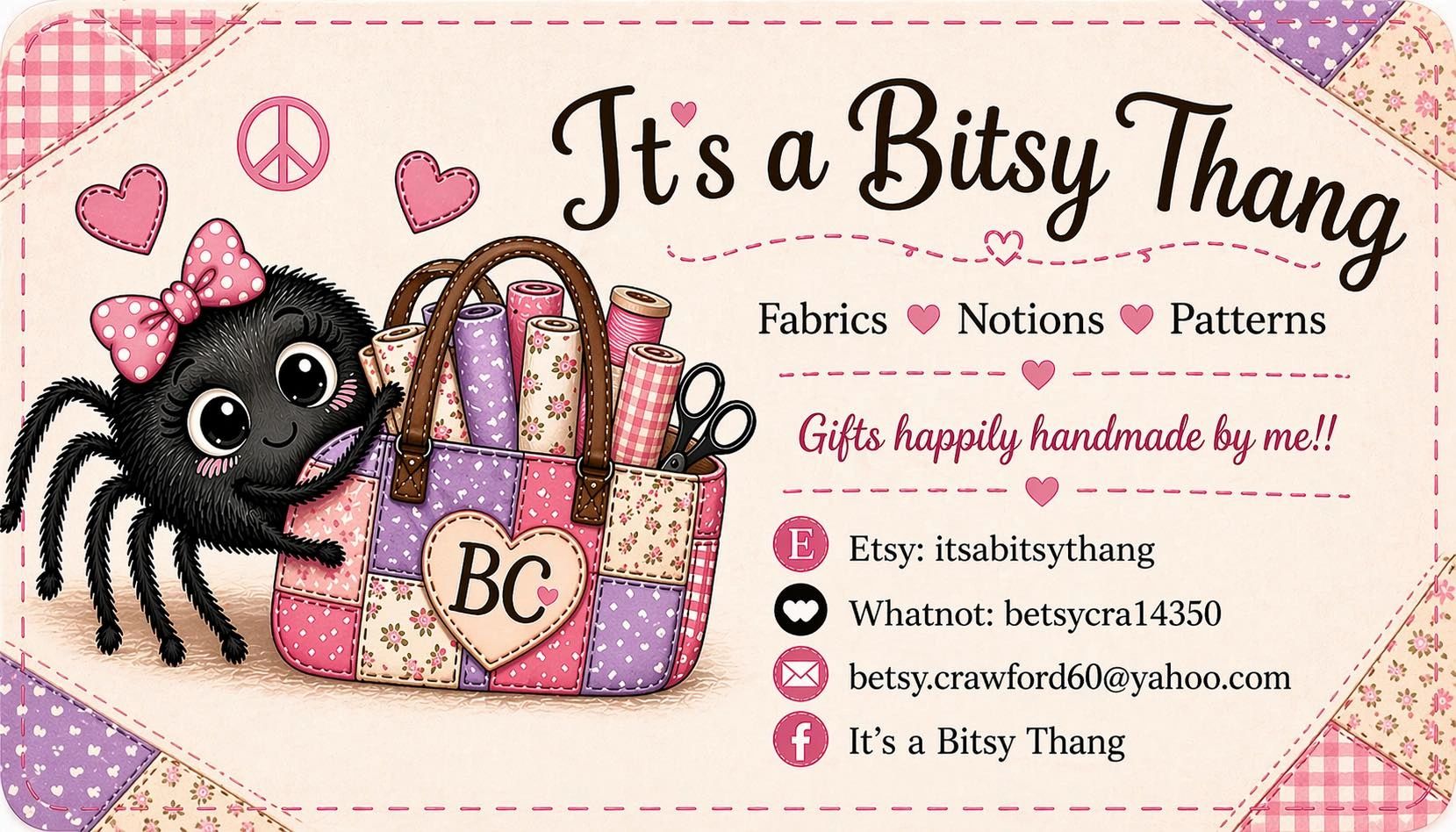 It's a Bitsy Thang - Fabrics, Notions, Patterns and handmade gifts by Betsy